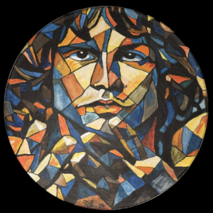 Jim Morrison acrylic on vinyl